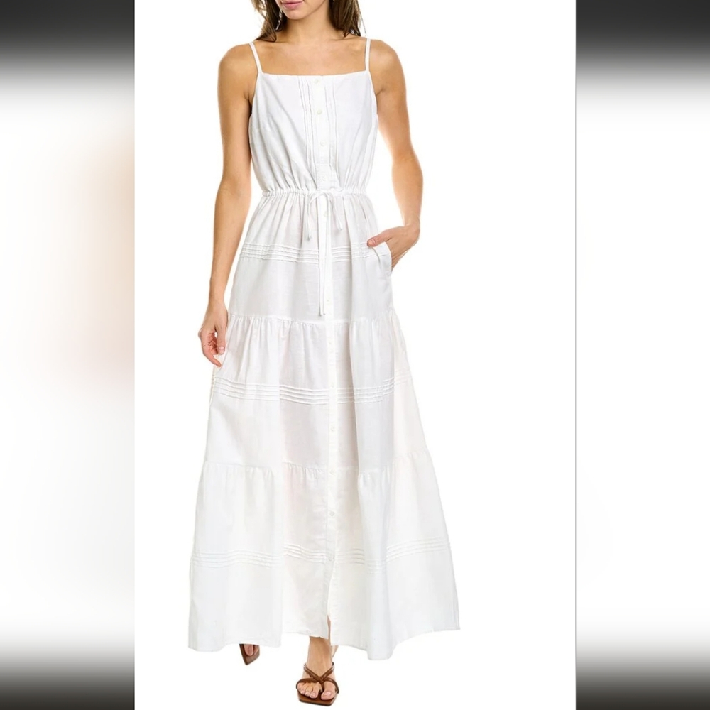 J.MCLAUGHLIN White Ruth Linen-Blend Dress NWOT